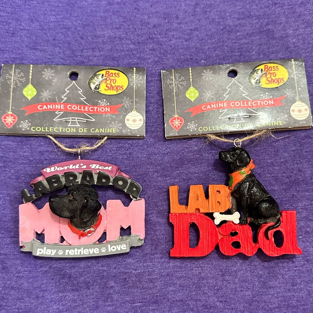 Lab Mom Lab Dad 3D Christmas Ornaments Bundle